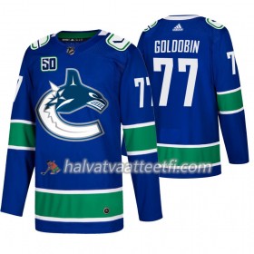 Miesten NHL Vancouver Canucks Pelipaita Nikolay Goldobin 77 50th Anniversary Adidas 2019-20 Sininen Authentic